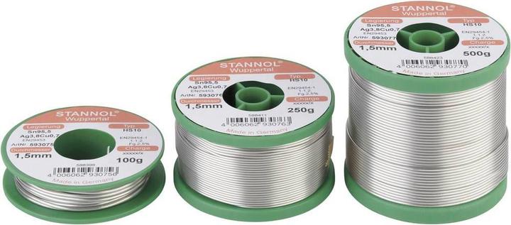Produktbild Stannol Lötzinn, bleifrei Spule HS10 2 (Lötspulenkit)