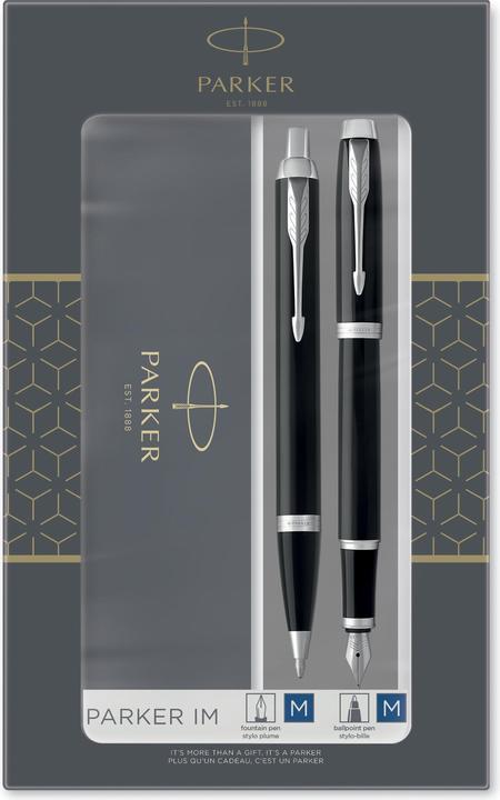 Immagine prodotto Parker Penna stilografica DuoSet IM C.C. Nero (Argento, Nero, 2 x)