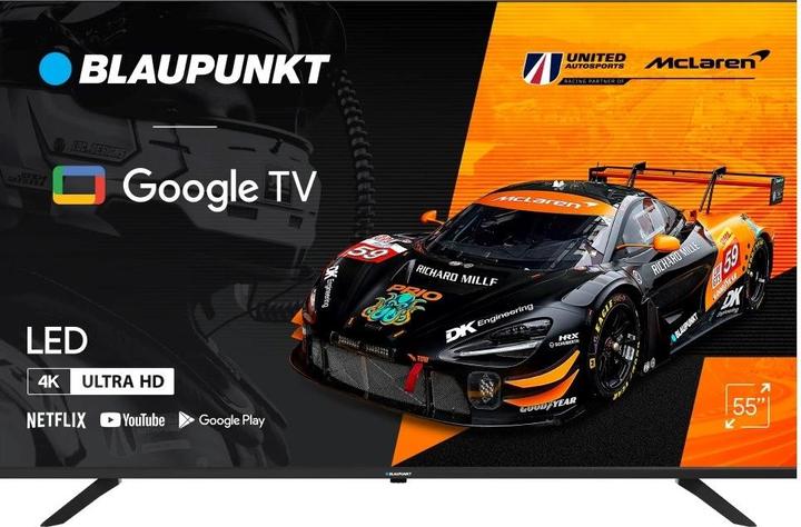 Blaupunkt TV 55UGC5500S 55 4K Ultra HD DLED Google TV Wi-Fi Bluetooth Zwart (12000 mAh)