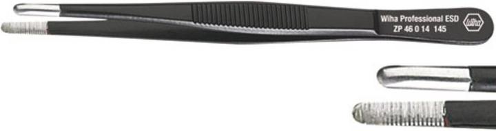 Wiha ESD tweezers blunt 145 mm 323