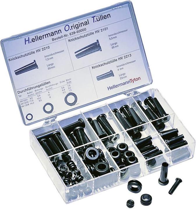 Produktbild HellermannTyton Knickschutztüllen-Set PVC HOTK (173 mm, 100 Stk.)