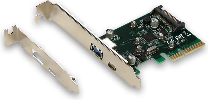 Produktbild i-tec PCI-E USB 3.1 Gen.2 10 Gbps Card Adapter auf 1x externes USB-A 3.1 1x externes USB-C 3.1, 1x zusa...