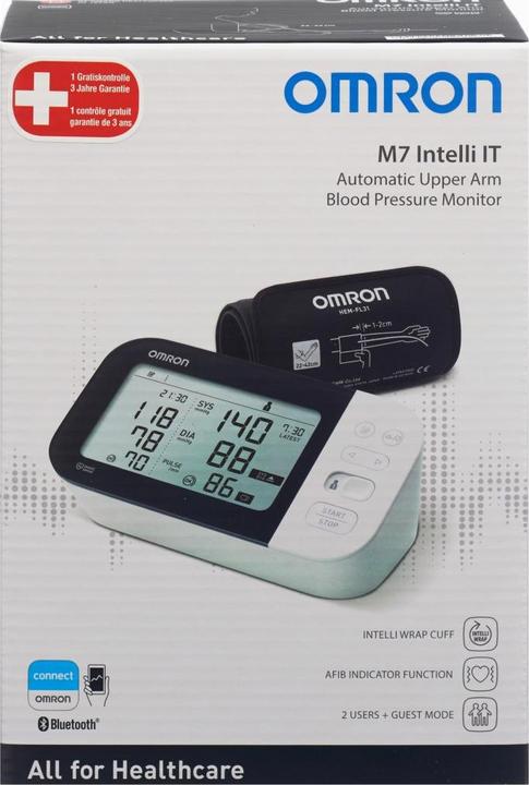 Actual product image Omron M7 Intelli IT (Blood pressure monitor upper arm)