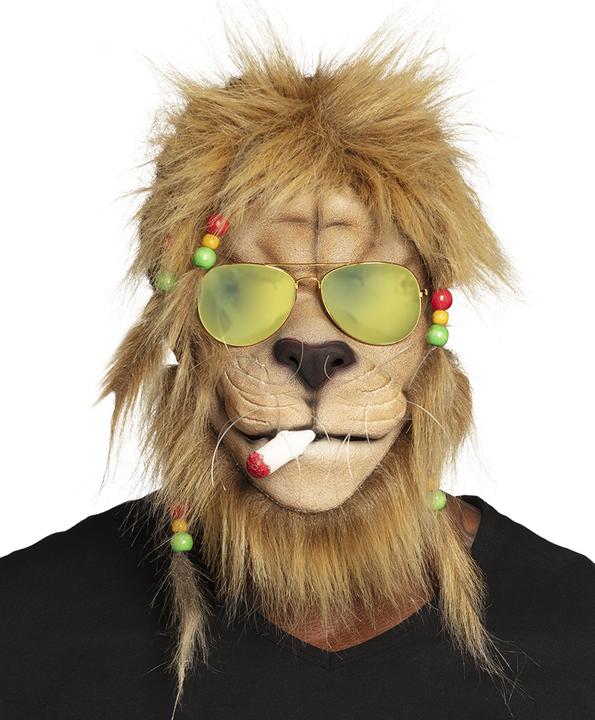 Immagine prodotto Boland Maschera di leone rasta con capelli e occhiali, lattice