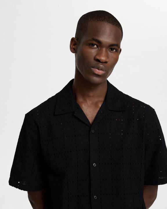 Actual product image Selected Homme Broderie Anglaise short-sleeved shirt (XL)