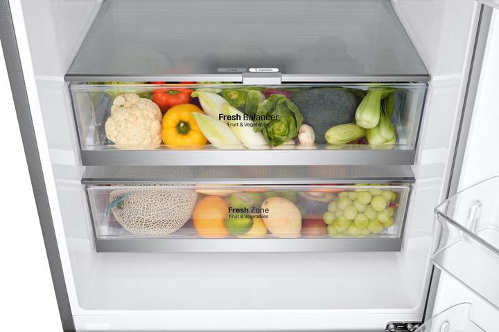 Immagine prodotto LG GBB569NSAGB Frigorifero combinato 70cm, Classe D, 462L, Wi-Fi, No frost, Grigio (462 l)