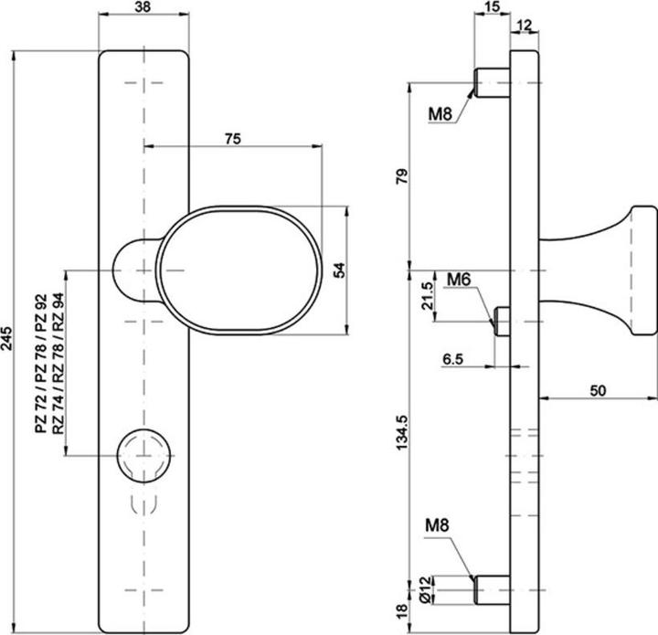 Produktbild MSL Knopfschilder 5972 (Türknopf)