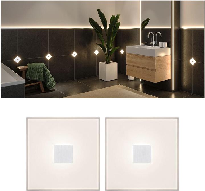 Produktbild Paulmann LumiTiles Square Basisset (Warmweiss, 1 cm, Indoor)