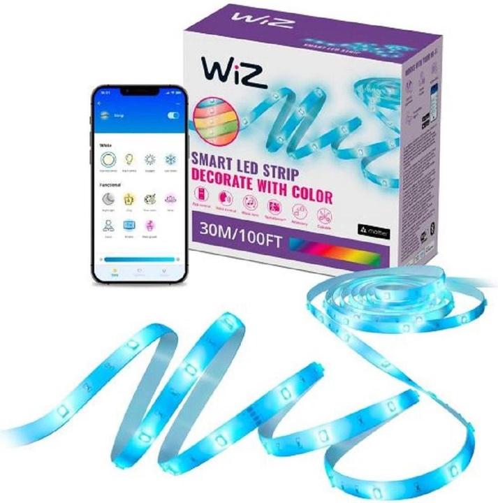 Immagine prodotto WiZ RGB LED-Streifen 30m, 16 Mio. Farben + Weisstöne (3000 cm)