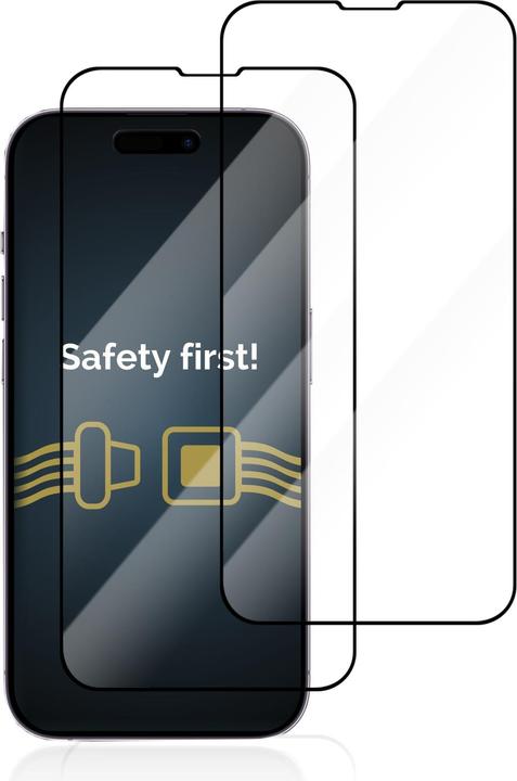 Productafbeelding Savvies Schermbeschermer van volledig gepantserd glas (2 Stuk, Apple iPhone 14 Pro)