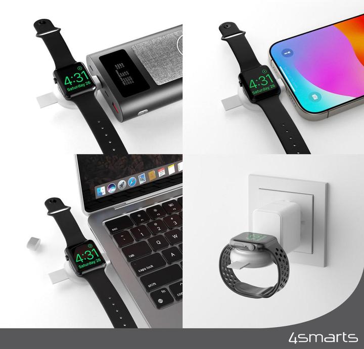 Produktbild 4smarts MFi Fast Charger für Apple Watch silber