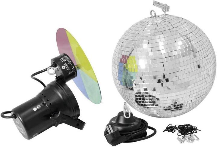 Eurolite Set de boules à facettes halogènes avec moteur (30 cm)