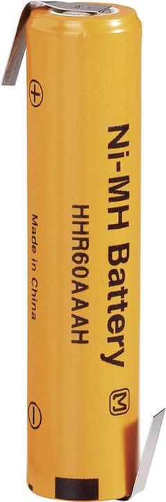 Actual product image Panasonic Special rechargeable battery Micro (AAA) Z-soldering (1 pcs., AAA, 500 mAh)