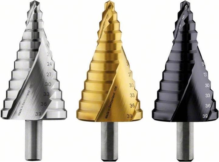 Produktbild Bosch Professional Zubehör Stufenbohrer HSS, 6 - 39 mm, 10 mm, 93,5 mm, 13 Stufen (10 mm)