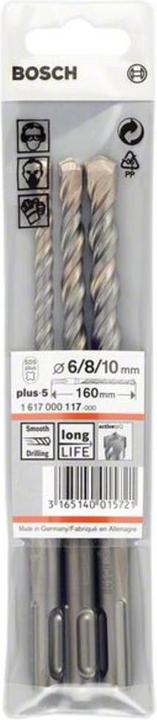 Actual product image Bosch Zubehör Carbide hammer drill set 3t (6 mm, 10 mm, 8 mm)