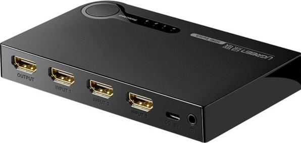 Actual product image Ugreen switch splitter splitter switch HDMI - 3x HDMI 3D 4K 7.5 Gbps 36 bit per channel black (40234