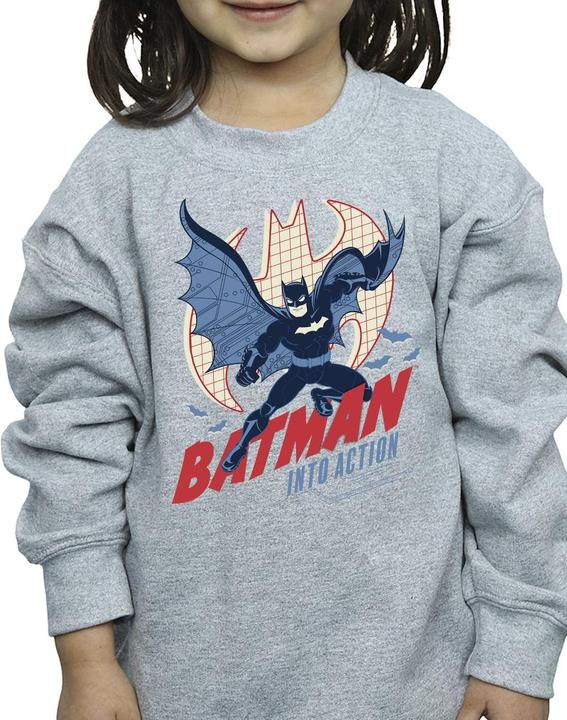 Actual product image Girls Batman Into Action Sweatshirt (116)