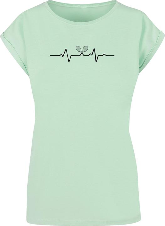 Merchcode Ladies Tennis Beats Extended Shoulder Tee - 116487