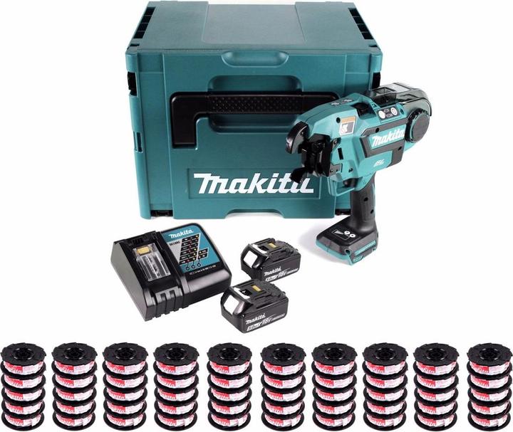 Produktbild Makita DTR 180 RTJ Akku Bewehrungsverbinder 18V Brushless mit 2x 5,0 Ah Akku und Lader im Makpac + 2