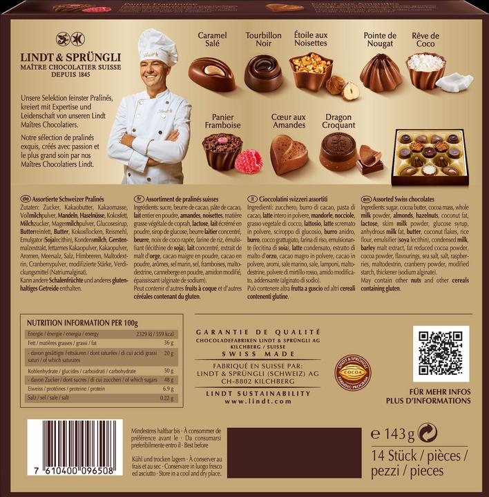 Produktbild Lindt Connaisseurs Pralinés Assortiert (143 g)