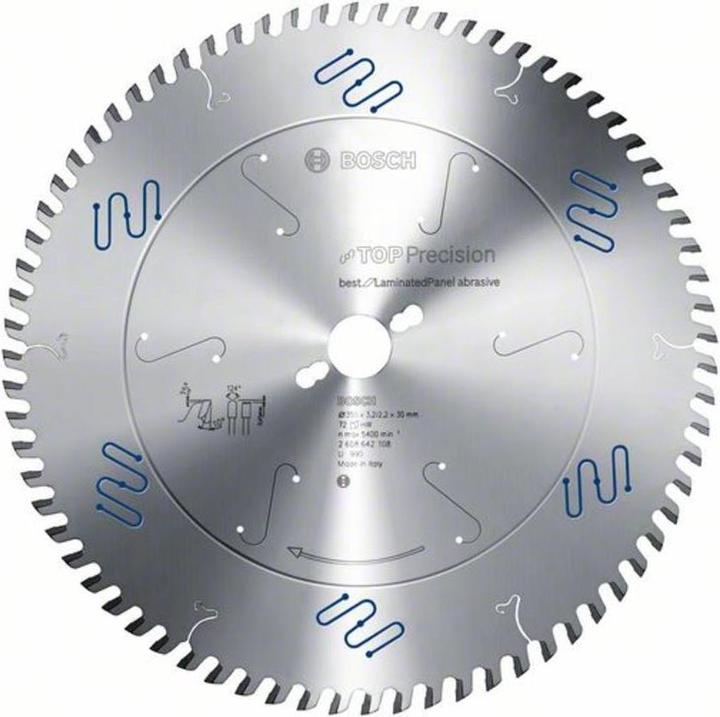 Produktbild Bosch Professional Zubehör Kreissägeblatt Top Precision Best for Laminated Panel Abrasive 250x30x3,2 mm, 80