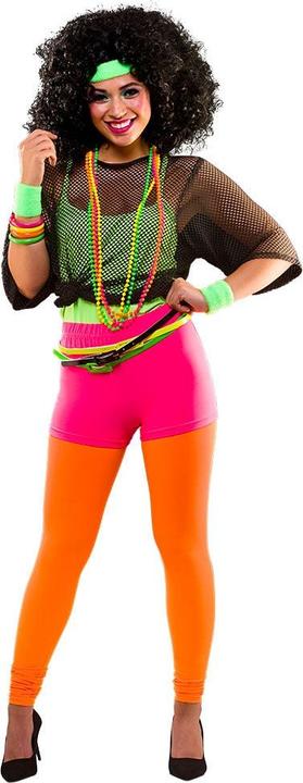 Immagine prodotto Wicked Costumes Pantaloncini hot pants neon anni '80 in arancione neon (S)