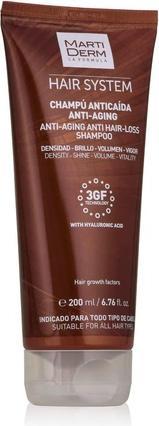Productafbeelding Martiderm Hair System 3gf Champu Anticaida Antiaging 200ml (Vloeibare shampoo)