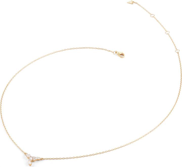 Guess 16-18" JARDIN DROP & CRYS NK Halskette (Silber 925, 41 cm)