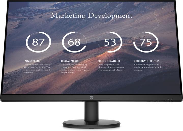 HP P27v G4 - LED monitor - 68.6 cm (27") - 1920 x 1080 Full HD (1080p) (1920 x 1080 pixels, 27")