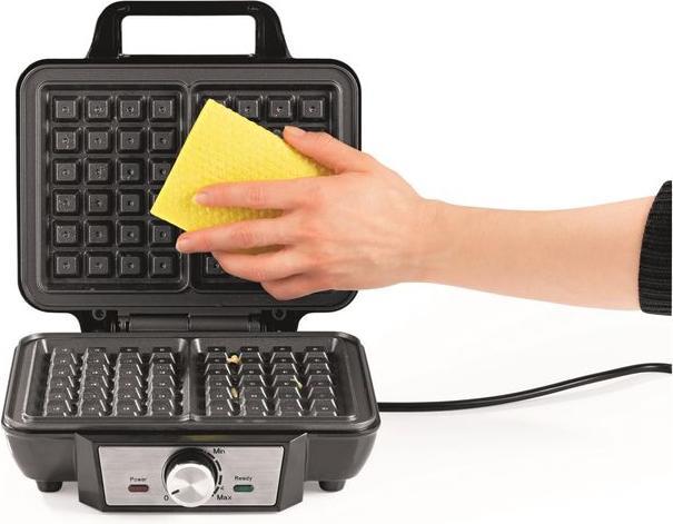 Produktbild Gourmetmaxx Waffeleisen Schwarz/Silber, Leistung: 1000 W, Anzahl pro