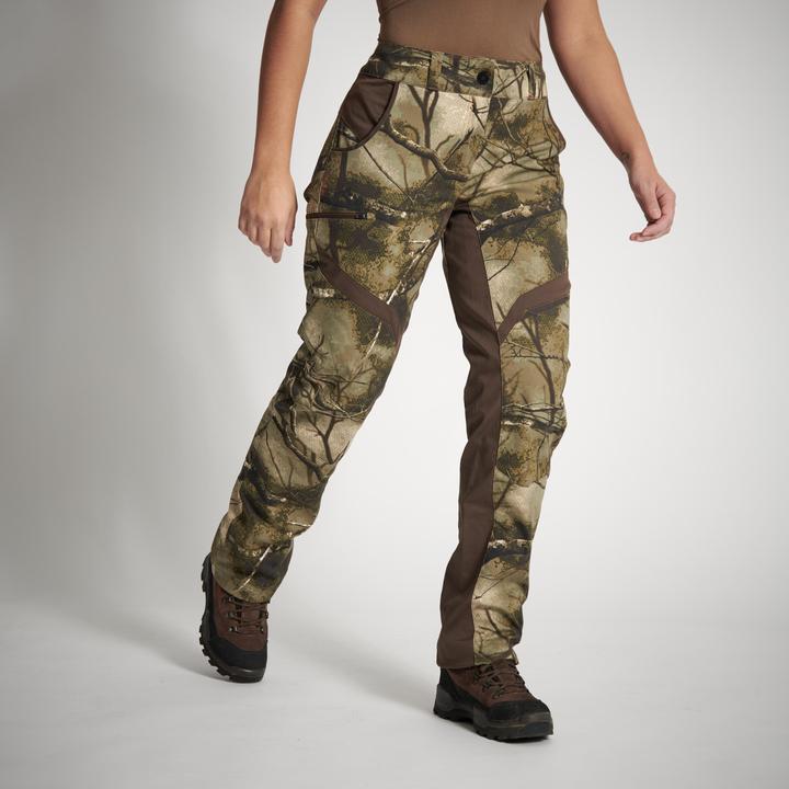 Image du produit Solognac Pantalon Chasse Femme 500 Silencieux Respirant Camouflage (42)