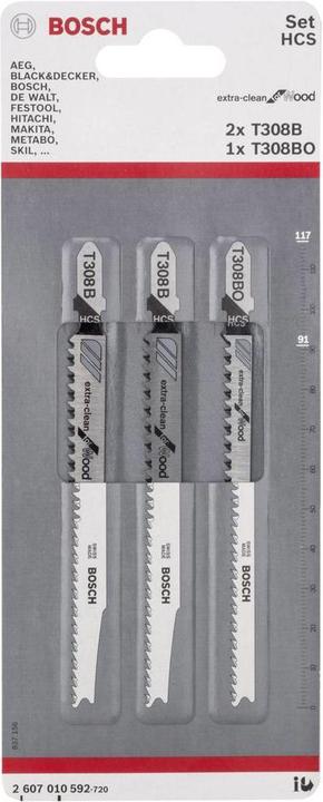 Image du produit Bosch Professional Zubehör Jeu de lames de scie sauteuse, 3 pièces