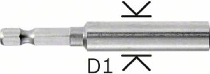 Immagine prodotto Bosch Professional Zubehör Supporto universale, 1/4 di pollice, 75mm, 11mm, (in combinazione con l'arresto di profondità T8/T4) (11mm)
