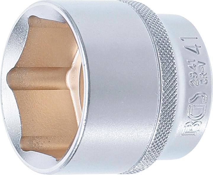 BGS Steckschlüssel-Einsatz Sechskant Antrieb Innenvierkant 12,5 mm (1/2") SW 41 mm (41 mm)