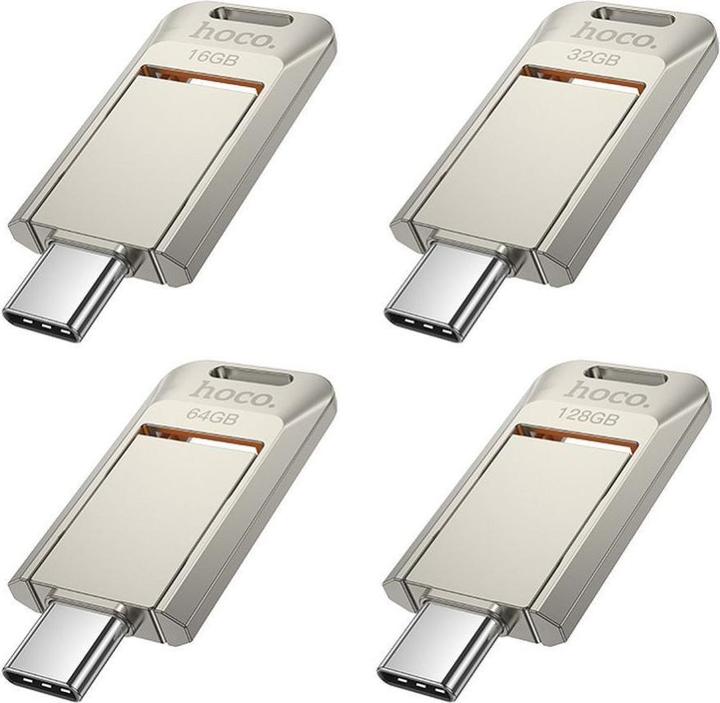 Actual product image Hoco Memory cards pendrive USB A + USB C UD17 64GB USB3.0 (64 GB, USB-A)