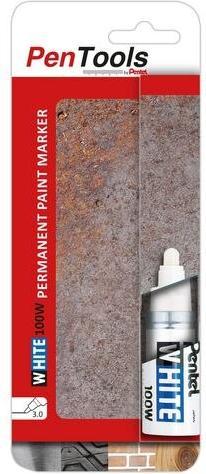 Image du produit Pentel Marqueur indélébile X100W, pointe ogive, blanc (Wei�, 3 mm, 1 x)