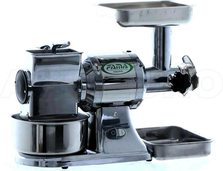 Immagine prodotto Fama TG12 Tritacarne elettrico con grattugia per formaggi duri integrata Unità di taglio in ghisa d