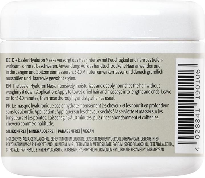 Valori nutrizionali e ingredienti Basler Maschera allo ialurone (125 ml)