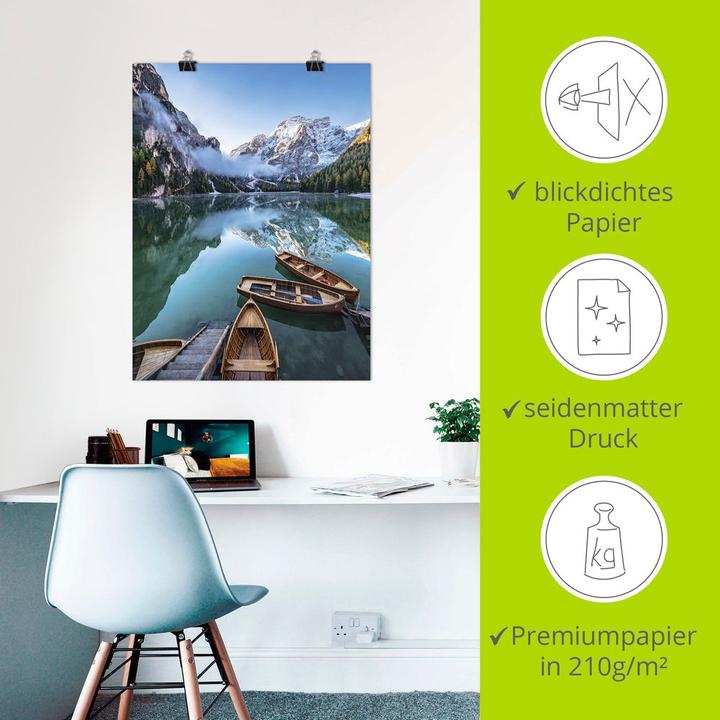 Actual product image Artland Wall film, self-adhesive Pragser Wildsee in South Tyrol U3GV (30 x 40 cm)