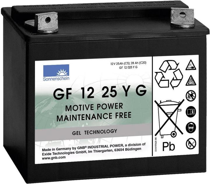 Immagine prodotto Sonnenschein Batteria al piombo 12 V 25 Ah GNB GF 12 (12 V, 28 Ah)