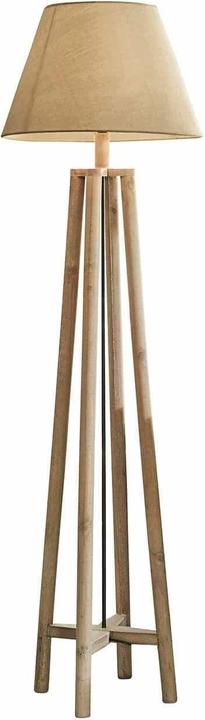 Loberon Stehlampe Edgewood braun/leinen (E27)
