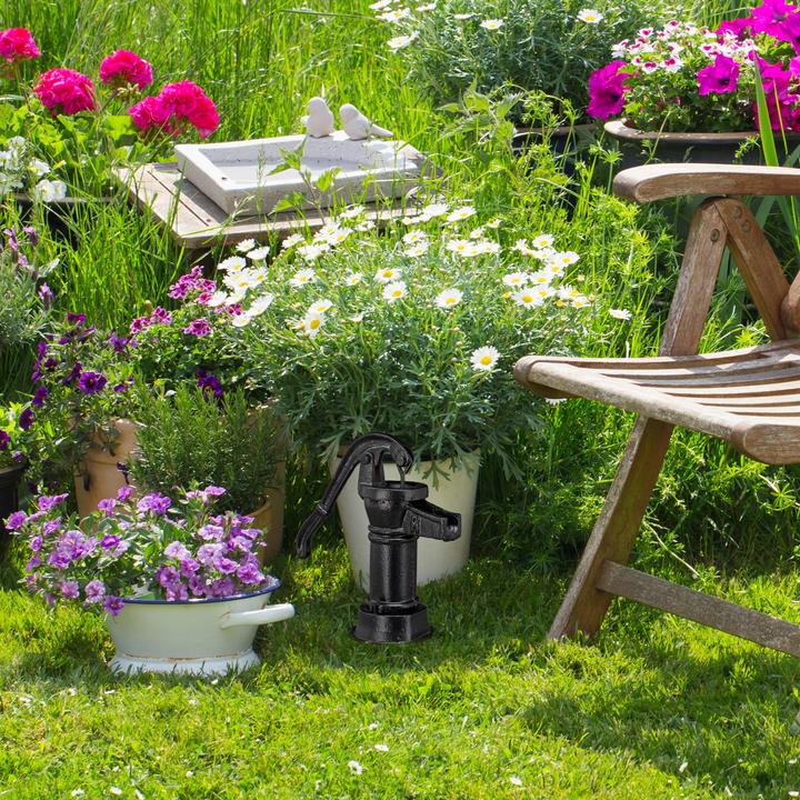Actual product image Relaxdays Decorative Pump Cast Iron