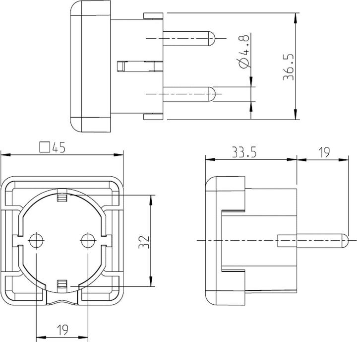 Image du produit Bachmann Type Fiche d'alimentation électrique (CEE 7/4)