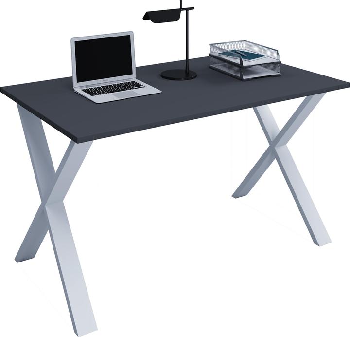 Produktbild VCM Schreibtisch Computertisch Lona X Silber (110 x 50 x 76 cm)