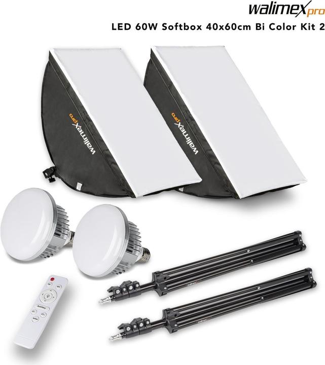 Actual product image Walimex pro 60W Softbox Bi Color Kit 2 (Soft boxes)