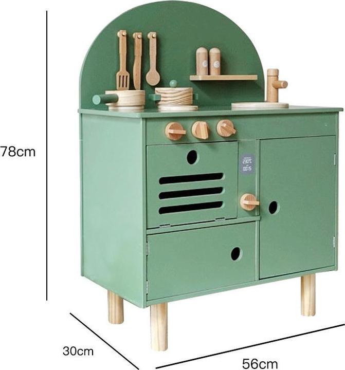 Image du produit Nelaroom Cuisine en bois rétro avec accessoires