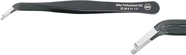Actual product image Wiha SMD Tweezers Rounded 117 mm