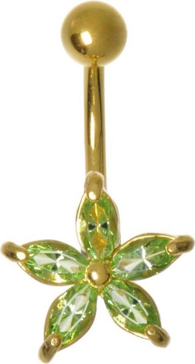 Immagine prodotto Bijouteria Piercing ventre (Ottone rodiato in ottone rodiato, Rivestimento in PVD (colore oro), Zirconia)