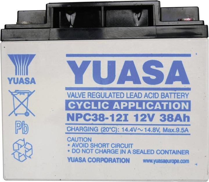 Yuasa Batteria al piombo 12 V 38 Ah NPC38-12 N (12 V, 38000 mAh)