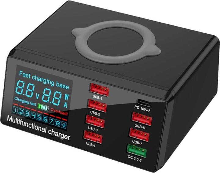 Productafbeelding PowerGuard 8-Fach Wireless Multi Function Charger (100 W)
